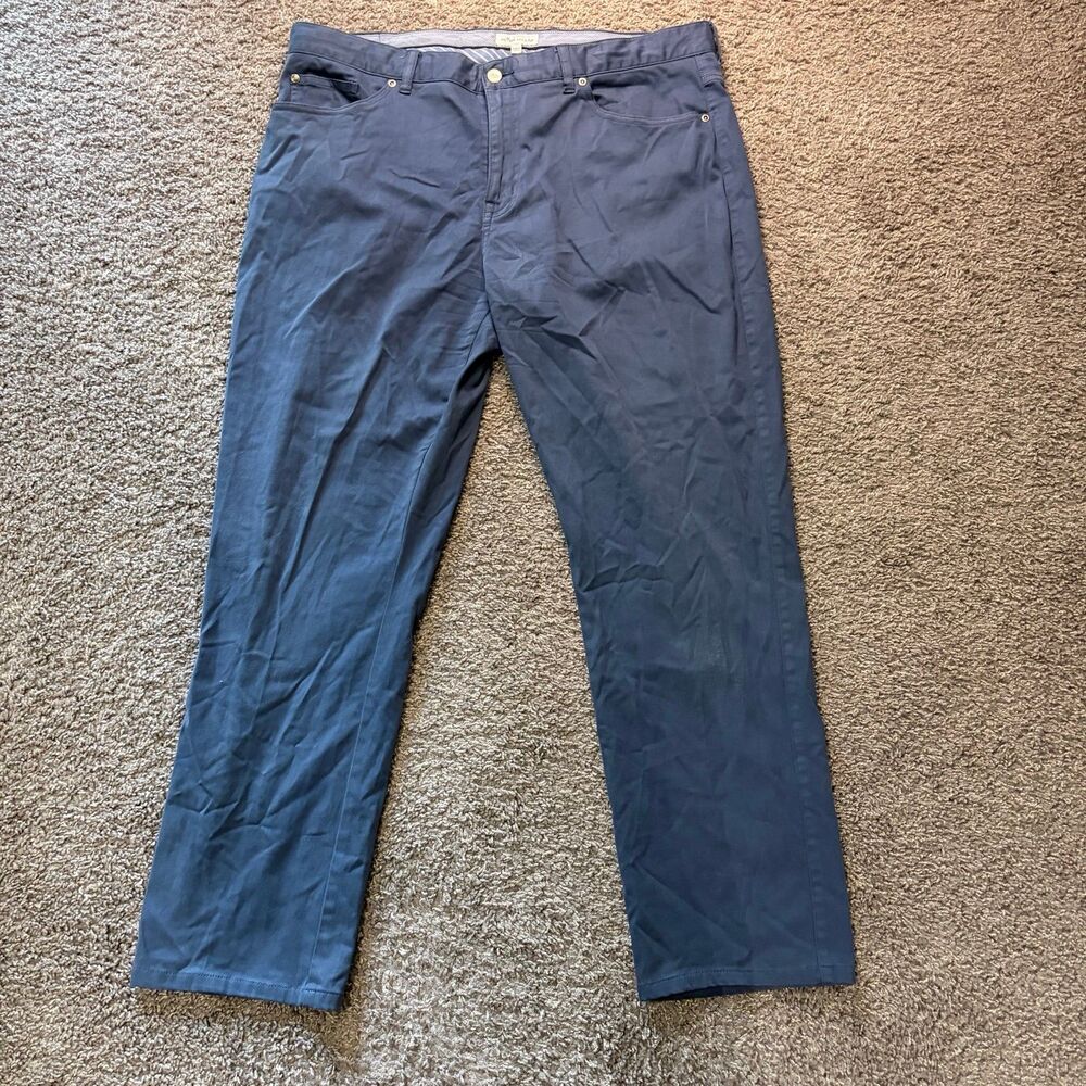 Peter Millar Ultimate Sateen 5 Pocket Pants Blue Stretch Chino Men’s 38 38x30